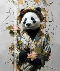 Panda m. hat og te-pibe